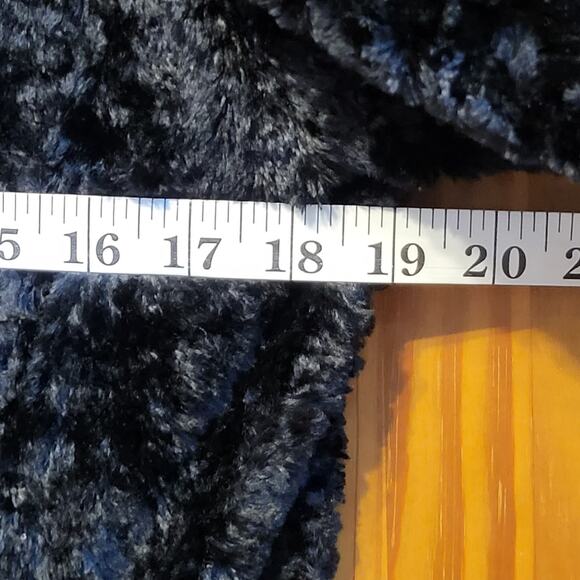 Y2K jackets Express coat women's black faux fur longline with pockets size 9/10 - Picture 4 of 8